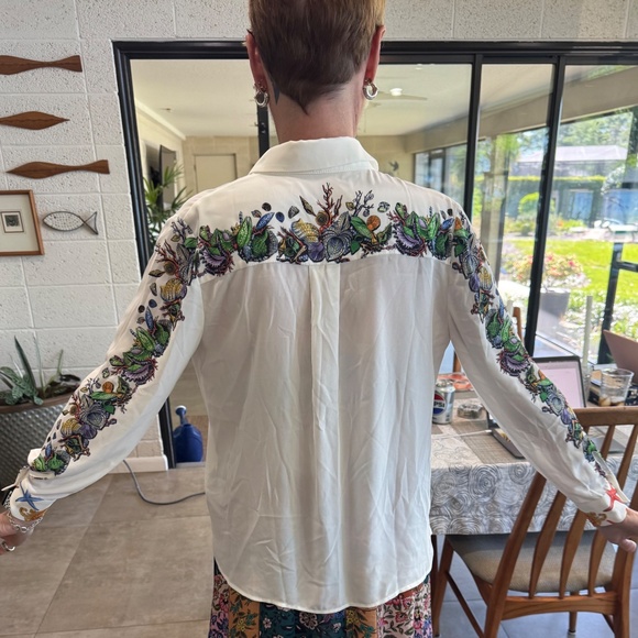 BurryCo Beach Tropical Skirt and blouse Top  Set Xsm-Sm  4 or 6 - Picture 7 of 11